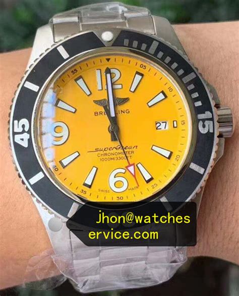 yellow breitling watch replica